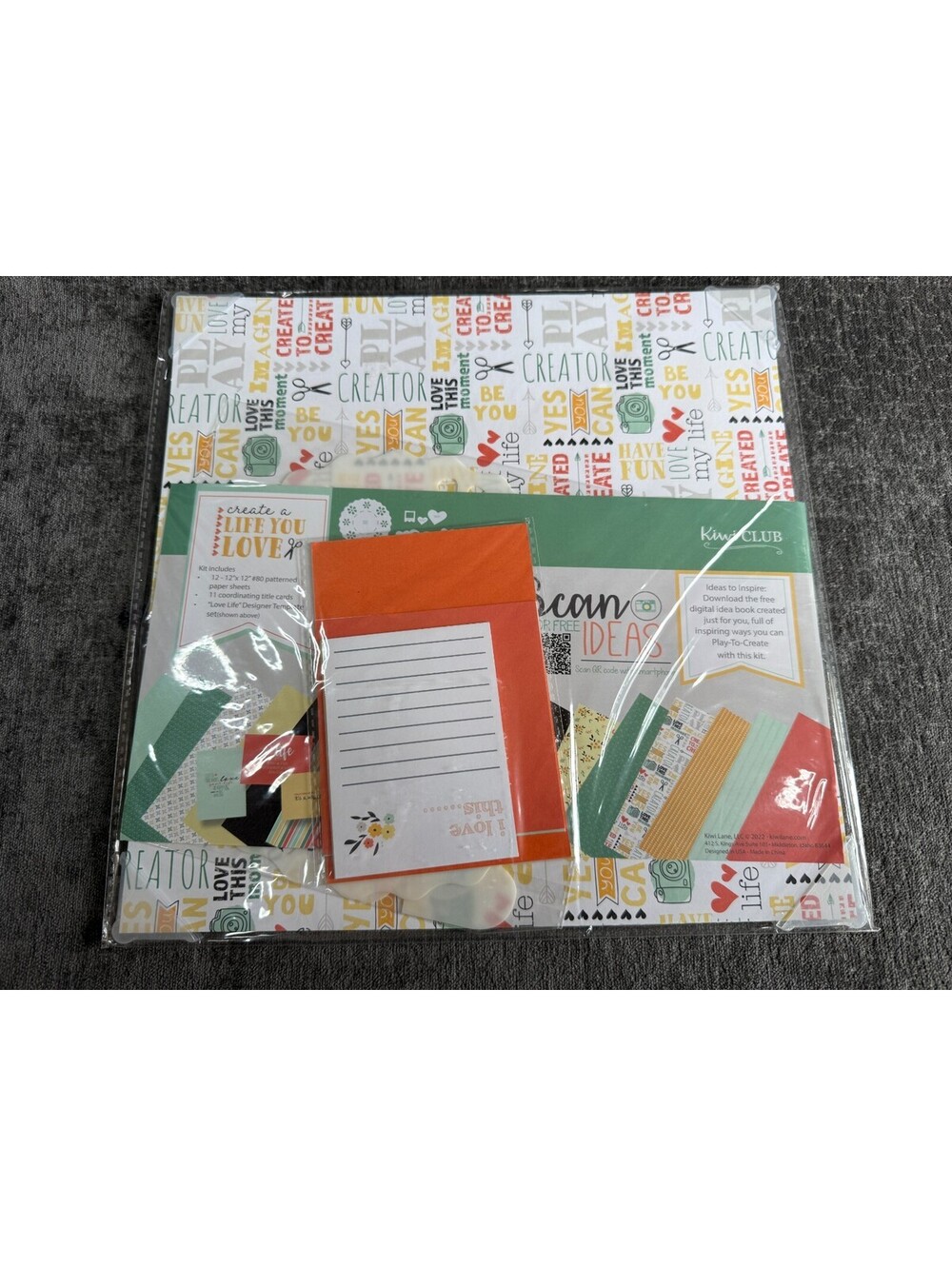Kiwi Lane Kiwi Club Create a Life You Love Scrapbook Kit Templates Paper